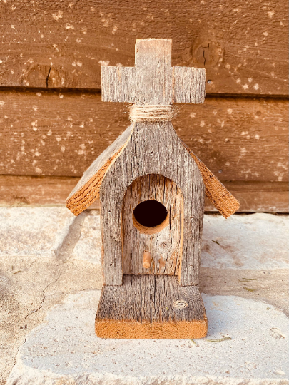 small vintage wooden birdhouse