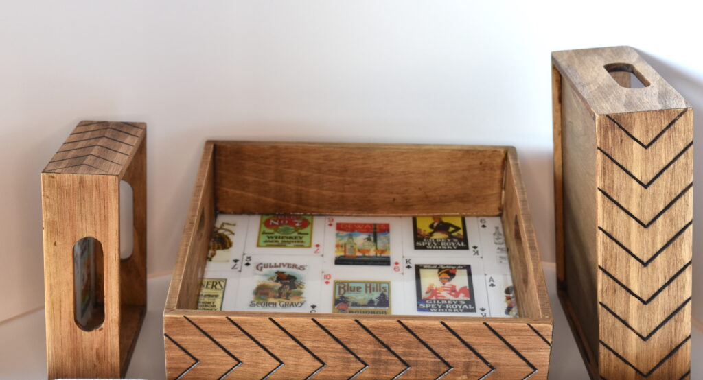 vintage scotch ads set of three trays