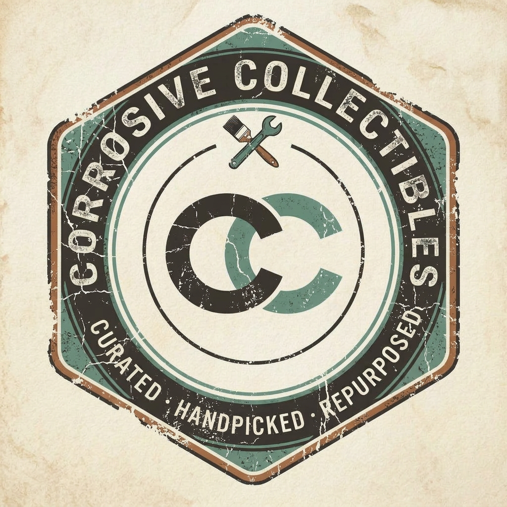 Corrosive Collectibles came about as an extension of the love of all things old, vintage ore repurposed. Katherine and Jenni met because they are sisters-in-law (Katherine is married to Jenni’s brother) and discovered they had a lot of shared interests, especially doing creative projects around the home. Katherine’s personal style is best described as eclectic and unusual while Jenni loves mid-century modern and contemporary. We both love repurposing pieces or finding beauty in rustic, rusty or just plain weird things. After regularly being told “you could sell that” when people saw their creations and finds, they figured, why not? You’ll find a little bit of a lot of things in the store, with most pieces being one of a kind. We hope you find something that makes you smile as much as we did finding or repurposing it.
